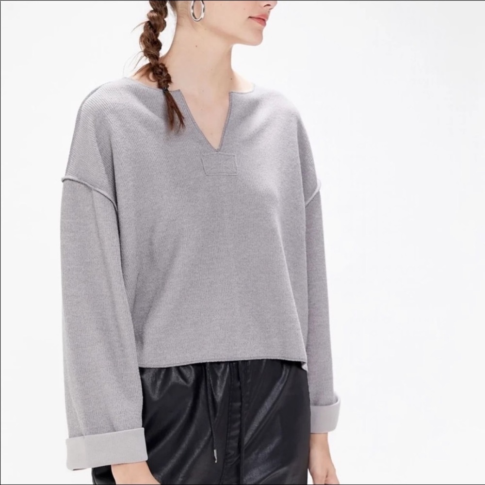 UO Jax Inside Out Notch Neck Top